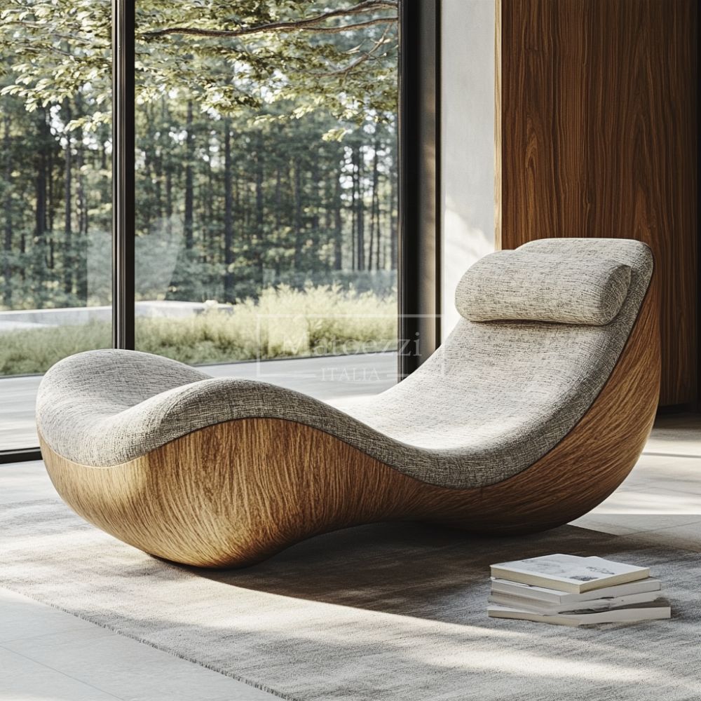 Solid Wood Fabric Upholstered Armchair
